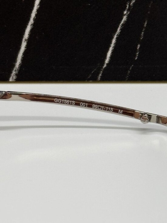 NEW GUCCI GG1561S 001 SUNGLASSES SILVER WOMEN EYEWEAR main image 6